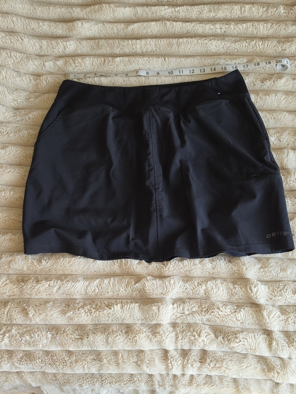 Orvis Black Performance Skort with Side Pockets